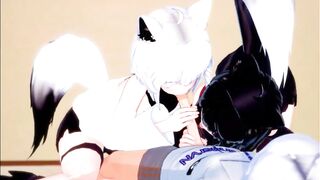 Getting Gangbang by Both Fubuki and Kuro at The Church Subbed [Hololive Hentai] - 4 image