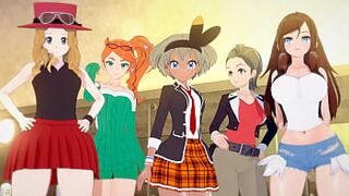 Into the Pokemon Verse Vol 2 - Sex party with 5 Poke Girls (Serena Sonia Hilda Bea and Alexa ) - 1 image