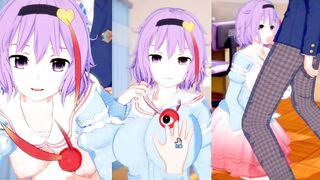 [Eroge Koikatsu! ] Touhou Komeichi Satori rubs her boobs H! 3DCG Big Breasts Anime Video (Touhou Project) [Hentai Game] - 10 image