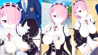 [Eroge Koikatsu! ] Re Zero Ram (Re Zero Ram) rubbed breasts H! 3DCG Big Breasts Anime Video (Life in a Different World from Zero) [Hentai Game] - 10 image