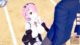 [Eroge Koikatsu! ] Re Zero Ram (Re Zero Ram) rubbed breasts H! 3DCG Big Breasts Anime Video (Life in a Different World from Zero) [Hentai Game] - 3 image