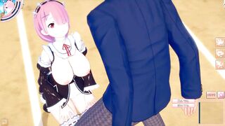 [Eroge Koikatsu! ] Re Zero Ram (Re Zero Ram) rubbed breasts H! 3DCG Big Breasts Anime Video (Life in a Different World from Zero) [Hentai Game] - 5 image