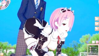 [Eroge Koikatsu! ] Re Zero Ram (Re Zero Ram) rubbed breasts H! 3DCG Big Breasts Anime Video (Life in a Different World from Zero) [Hentai Game] - 8 image