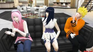 Wife Exchange With Hinata and Sakura Naruto Hentai Pool Day - 2 image