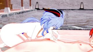Genshin Impact Hentai - Ganyu Sex blowjob and Doggy x Diluc [Uncensored 3D Hentai] - Anime Manga Game Japanese Asian Porn - 5 image