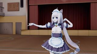 A classmate spies on a girl dancing in the gym without underwear - 1 image