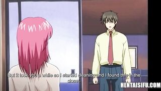 Professor teaches Student In Apron A Hard Lesson - ENG SUBS - 3 image