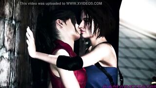 Resident Evil : Claire & Jill Lesbian Kissing | KamadevaSFM - 4 image