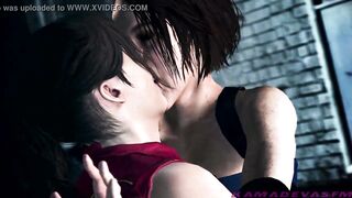 Resident Evil : Claire & Jill Lesbian Kissing | KamadevaSFM - 7 image