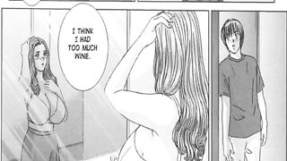 Mother and step son erotic manga story - 4 image
