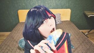 Ryuko Matoi was fucked by Naked Teacher in all holes until anal creampie - Cosplay KLK Spooky Boogie - 3 image