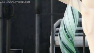 HENTAI MIKU DANCE MMD 3D JAIL BLOW JOB SEX TWO OTOKO MASK SMIXIX COLOR EDIT - 6 image