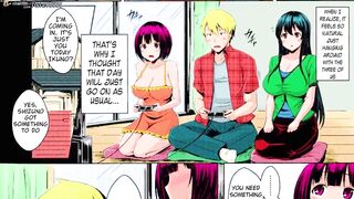 Threesome with Hot Sisters Hentai - 2 image