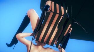 Ladybug Hentai 3D - Cunnilingus and Fucked through the wall by Cat Noir in a park - Japanese Asian Manga Anime Game Porn - 5 image