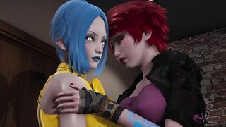 Borderlands: Maya eats Lilith's pussy to orgasm causing her to squirt - 3 image