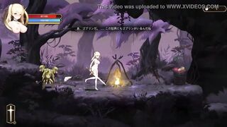 Pretty blonde has sex with goblins man in new hentai porn game - 5 image