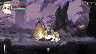 Pretty blonde has sex with goblins man in new hentai porn game - 7 image