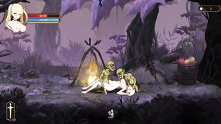 Pretty blonde has sex with goblins man in new hentai porn game - 8 image