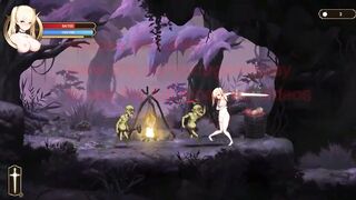 Pretty blonde has sex with goblins man in new hentai porn game - 9 image