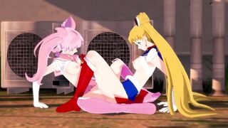 Sailor Moon Lesbian - Usagi Tsukino x Chibiusa - 8 image