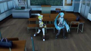mmd miku & rin two faced lovers sex dance - 3 image