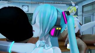 mmd miku & rin two faced lovers sex dance - 5 image