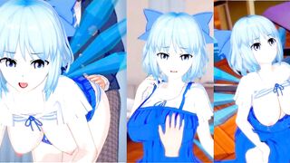 [Eroge Koikatsu! ] Touhou Cirno rubs her boobs H! 3DCG Big Breasts Anime Video (Touhou Project) [Hentai Game Toho Cirno] - 10 image