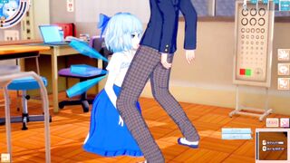 [Eroge Koikatsu! ] Touhou Cirno rubs her boobs H! 3DCG Big Breasts Anime Video (Touhou Project) [Hentai Game Toho Cirno] - 4 image