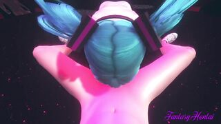 Vocaloid Hentai 3D - POV Miku Blowjob in a Striptease Club