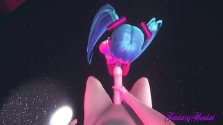 Vocaloid Hentai 3D - POV Miku Blowjob in a Striptease Club - 8 image