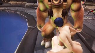 A Girl gets her ass clapped by Minotaur: Warcraft Parody - 8 image