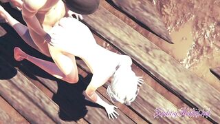 Frozen Hentai Disney - Elsa is fucked and blowjob with creampie in her mouth and pussy - Japanese manga anime porn - 2 image