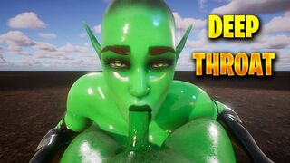 SWEET BLOWJOB INTENSE DEEP THROAT (Wild Life) 3D HENTAI GAME - 1 image