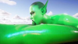 SWEET BLOWJOB INTENSE DEEP THROAT (Wild Life) 3D HENTAI GAME - 6 image