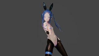 R18 colored MMD - Type Lo Playboy Undress Blue Hair Color Edit Smixix - 1 image