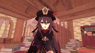 Genshin Impact - Hu Tao Footjob [4K, 60FPS, 3D Hentai Game, Uncensored, Ultra Settings] - 1 image