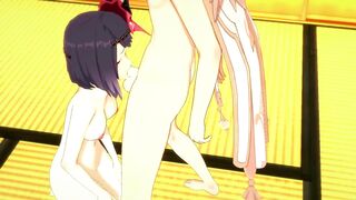 Genshin Impact Hentai - Sara blowbjob and is fucked by Aether - Japanese asian manga anime game porn - 4 image