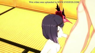 Genshin Impact Hentai - Sara blowbjob and is fucked by Aether - Japanese asian manga anime game porn