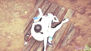 Genshin Impact Hentai 3D- Theesome A boy Fuck and do cunnilingus to Barbara and Ganyu - Japanese manga anime game porn video - 7 image