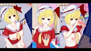 [Eroge Koikatsu! ] Touhou Flandre Scarlet and boobs rubbed H! 3DCG Big Breasts Anime Video (Touhou Project) [Hentai Game] - 1 image