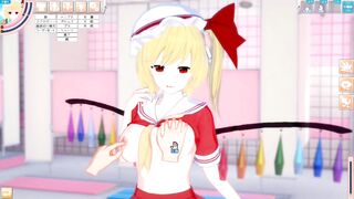 [Eroge Koikatsu! ] Touhou Flandre Scarlet and boobs rubbed H! 3DCG Big Breasts Anime Video (Touhou Project) [Hentai Game] - 2 image