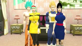Dragon Ball Porn Hentai Wife Swapping Goku and Vegeta Unfaithful and Hot Wives Want to be Fucked by their Husband's Friend NTR - 10 image