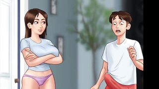 My stepsister with big tits caught me when I spied on my masturbating stepmom - Summertime Saga - Debbie - 1 - 3 image