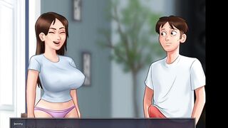 My stepsister with big tits caught me when I spied on my masturbating stepmom - Summertime Saga - Debbie - 1 - 4 image