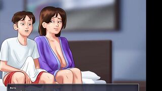 My stepsister with big tits caught me when I spied on my masturbating stepmom - Summertime Saga - Debbie - 1 - 5 image