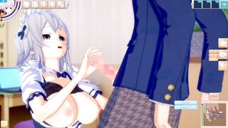 [Eroge Koikatsu! ] Touhou 16 nights Sakuya rubs breasts H! 3DCG Big Breasts Anime Video (Touhou Project) [Hentai Game] - 4 image