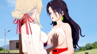 Violet Evergarden x Cattleya Baudelaire - Lesbian Scissoring - 4 image