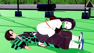 KOIKATSU FAST HANDJOB Tanjiro Nezuko DEMON SLAYER, have sex anime uncensored... Thereal3dstories - 9 image