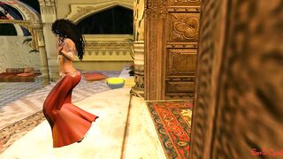 FANTASY GIRL RED BELLY DANCER - 2 image