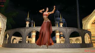 FANTASY GIRL RED BELLY DANCER - 6 image